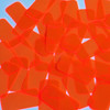 Rectangle Vinyl Shape 1.5" Orange Go Go Fluorescent Edge Glow