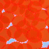 Round Ruffle Edge Vinyl Shape 30mm Orange Go Go Fluorescent Edge Glow