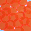 Round Ruffle Edge Vinyl Shape 1.5" Orange Go Go Fluorescent Edge Glow