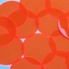 Round Vinyl Shape No Hole 50mm Orange Go Go Fluorescent Edge Glow