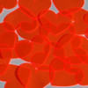 Heart Vinyl Shape 35mm Orange Go Go Fluorescent Edge Glow