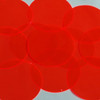 Round Vinyl Shape 50mm Red Go Go Fluorescent Edge Glow