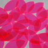 Navette Leaf Vinyl Shape 1.5" Hot Pink Go Go Fluorescent Edge Glow