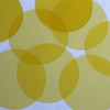 Round Vinyl Shape 70mm Yellow Go Go Transparent