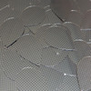 Teardrop Sequins 1.5" Black Gold Grid Check Squares Metallic
