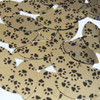 Navette Leaf Sequins 1.5" Black Gold Animal Paw Print  Metallic