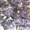 Round Sequins 1.5" Purple Silver Bird Feathers Print Metallic