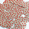 Fishscale Fin Sequins 1.5" Sweet Hearts Red Silver Metallic