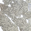 Long Diamond Sequins 1.75" Mehndi Pattern Black Silver Metallic