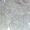 Round Sequins 1.5" Mehndi Pattern Black Silver Metallic