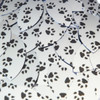 Navette Leaf Sequins 1.5" Black Silver Animal Paw Print  Metallic