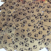 Long Diamond Sequins 1.75" Black Gold Animal Paw Print  Metallic