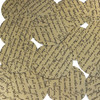 Round Sequins 2" Black Gold Midsummer Night's Dream Shakespeare Script Metallic