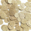 Round sequins 15mm Light Gold Metallic Sparkle Glitter Texture