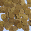 Round sequins 15mm Medium Gold Metallic Sparkle Glitter Texture