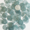 Round sequins 15mm Aqua Blue Silky Fiber Strand Fabric