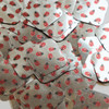 Square Diamond sequins 1.5" Ladybug Ladybird Print on Silver Metallic