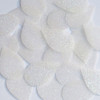 Teardrop sequins 1.5" Crystal White Metallic Sparkle Glitter Texture