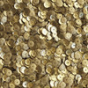 6mm Cup Round Sequins Gold Matte Silk Frost