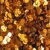 5mm Flat Round Sequins Orange Shiny Metallic