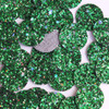 Round Disc Green Glitter Fabric Super Sparkle