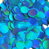 20mm Round Sequins Marine Blue Shimmer Lazer Rainbow