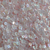 5mm Round Cup Sequins Pale Pink Semi Frost Rainbow