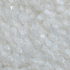 5mm Round Cup Sequins Crystal White Semi Frost Rainbow