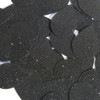 Teardrop Sequin 1.5" Black Metallic Sparkle Glitter Texture