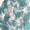 Navette Leaf Sequin 1.5" Deep Teal Blue Green Silky Fiber Strand Fabric