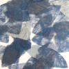 Fishscale Fin Sequin 1.5" Navy Blue Silky Fiber Strand Fabric