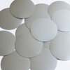 Round Sequin Paillettes 50mm No Hole Silver Gray Metallic Opaque Vinyl