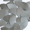 Navette Leaf Sequin 1.5" Silver Gray Metallic Opaque Vinyl