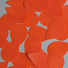 Teardrop Sequin 1.5" Orange Blaze Opaque Fluorescent Vinyl