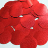 Round Sequin 40mm Red Metallic Embossed Texture