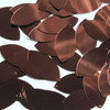 Navette Leaf Sequin 1.5" Chocolate Brown Metallic
