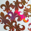 Fleur De Lis Sequin 1.5" Copper Lazersheen Reflective Metallic