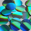 Round Sequin 40mm Aqua Blue Lazersheen Reflective Metallic