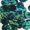 Round Sequin 24mm Van Gogh Starry Night Blue Green Embosssed Swirl Texture