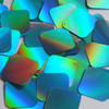 Square Diamond Sequin 1.5" Aqua Blue Lazersheen Reflective Metallic