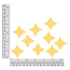 Star 4 Point sequins size chart