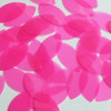 Navette Leaf Sequin 1.5" Fluorescent Pink Transparent Glossy See-Thru