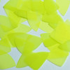 Fishscale Fin Sequin 1.5" Fluorescent Yellow Transparent Glossy and Matte Duo Two Sided