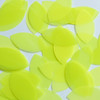 Navette Leaf Sequin 1.5" Fluorescent Yellow Transparent Glossy and Matte Duo Two Sided