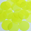 Round Sequin 40mm Fluorescent Yellow Transparent Glossy and Matte Duo Two Sided