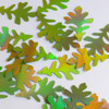 Oak Leaf Sequin 1.5" Lime Green Lazersheen Reflective Metallic