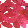 Oval Sequin 1.5" Deep Red Pink Metallic Sparkle Glitter Texture