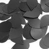 Teardrop Sequin 1.5" Black Matte Satin Metallic