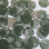 Round Sequin 24mm Green Silky Fiber Strand Fabric