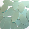 Navette Leaf Sequin 1.5" Seafoam Blue Green Matte Satin Metallic